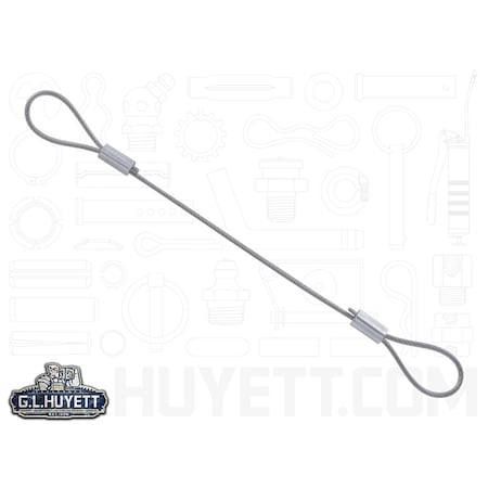 Itw Shakeproof 2 Loops Lanyard, 6 in, 3/64 in Pin Dia., Stainless Steel, Nylon Coated TSS1-046-6000N/B